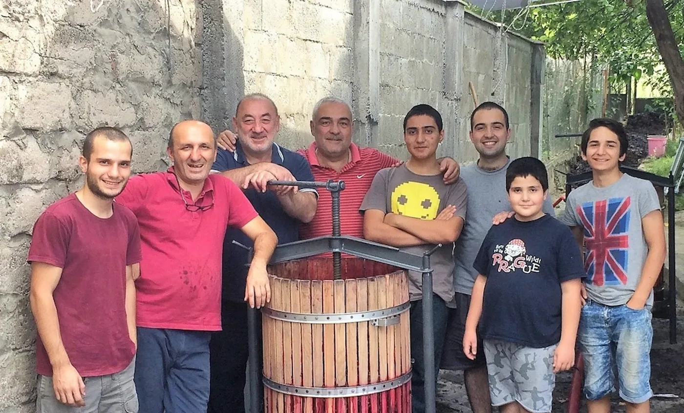 Family at Rtveli harvest